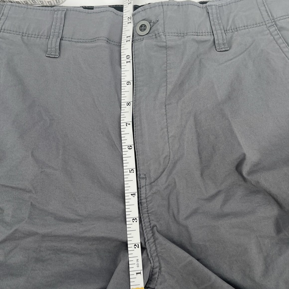 Men's Iron Flex Waist Cargo Shorts Size 34 Gray Stretch Utility 8 Pockets Hiking - Picture 7 of 7